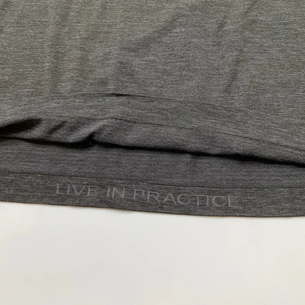 Lululemon Shirt Men L Large Grizzly Grey Metal Vent Tech Short Sleeve Running